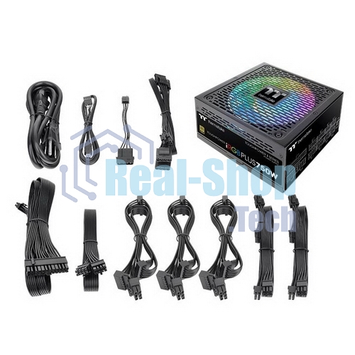 Блок питания Thermaltake Toughpower iRGb PLUS 750W RTL (PS-TPI-0750F3FDGE-1), 750Вт, 80 PLUS Gold, 140мм, модульный, черный