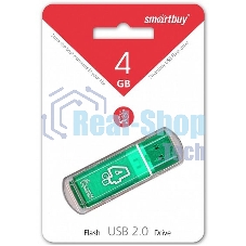 Флешка USB Smartbuy 4 Gb USB USB 2.0 Smartbuy Glossy series зеленый (SB4 GbGS-G)