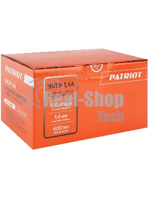 Краскораспылитель Patriot HVLP 1.4A 130л/мин соп.:1.4мм бак:0.6л