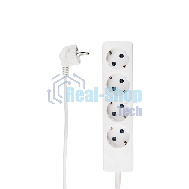 Удлинитель PROconnect OPTIMA 4 гнезда, 1.5 м, 2х0.75 мм², б/з, белый