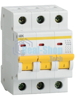 Выключатель автоматический модульный 3п D 2А 4.5кА ВА47-29 ИЭК MVA20-3-002-D