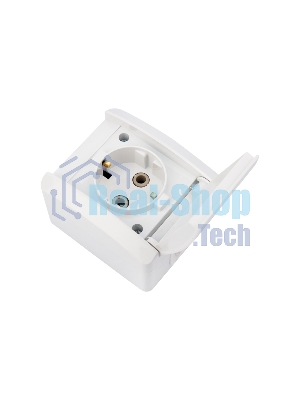 Розетка Kranz одноместная (керамика) INDUSTRIAL IP54 с заземлением, о/у, белая