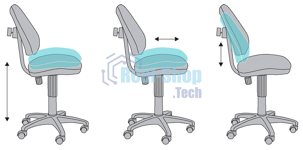 Кресло детское Бюрократ KD-4 синий космопузики крестовина пластик