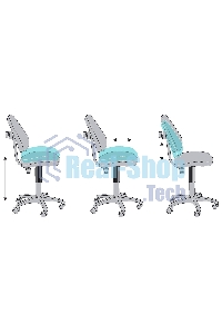 Кресло детское Бюрократ KD-4 синий космопузики крестовина пластик