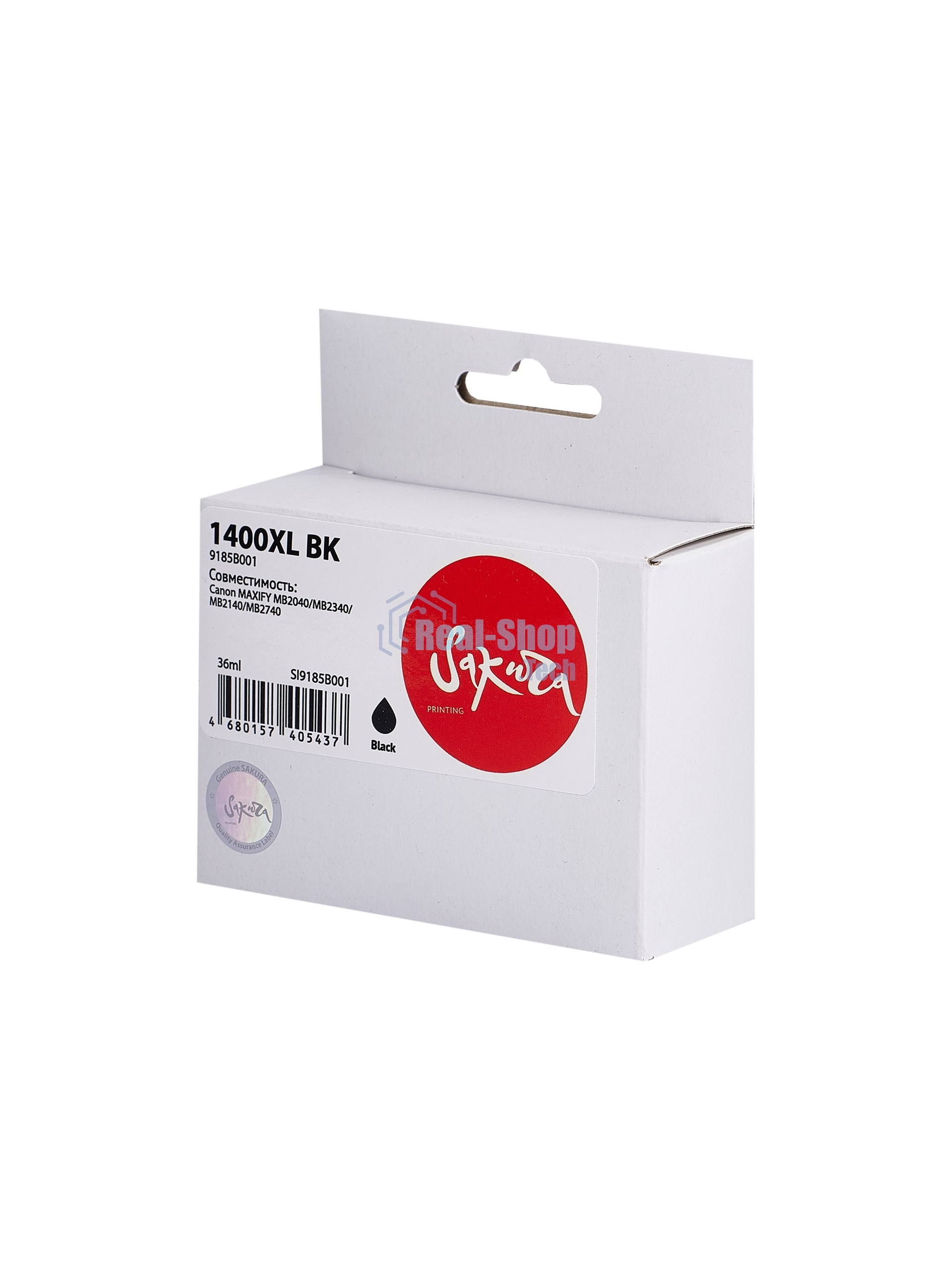 Картридж струйный Sakura 9185B001 (1400XL BK) для Canon, черный, 36 мл., 1200 к.