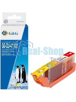 Картридж струйный G&G GG-CLI-471XLY желтый (10.8мл) для Canon TS5040/MG5740/MG6840/MG7740