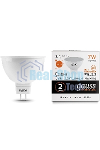 Лампа светодиодная Gauss LED Elementary MR16 GU5.3 7W 530lm 3000K 1/10/100 0