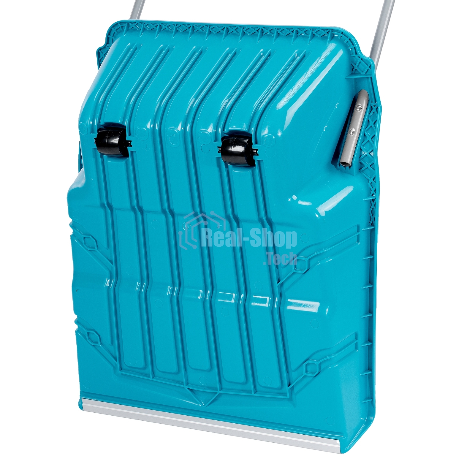 Скрепер-волокуша для уборки снега Palisad LUXE полипропилен, колеса, 595х715х1445 мм, рукоятка с ПВХ