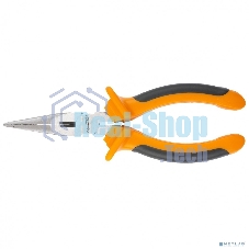 Длинногубцы Sparta Comfort, 160 мм, прямые шлифованные, двухкомпонентные рукоятки