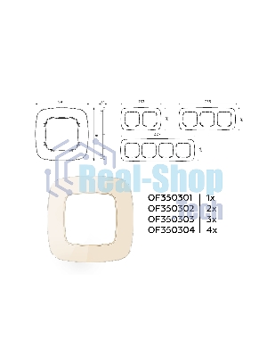 Рамка OMEGA Radian (Бежевый Стекло закаленное натуральное) 4-ая OF350304