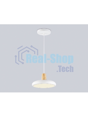 Светильник Ambrella light FL4838 WH/WD белый/дерево 24W 3000-6000K D200*800 (без ПДУ)