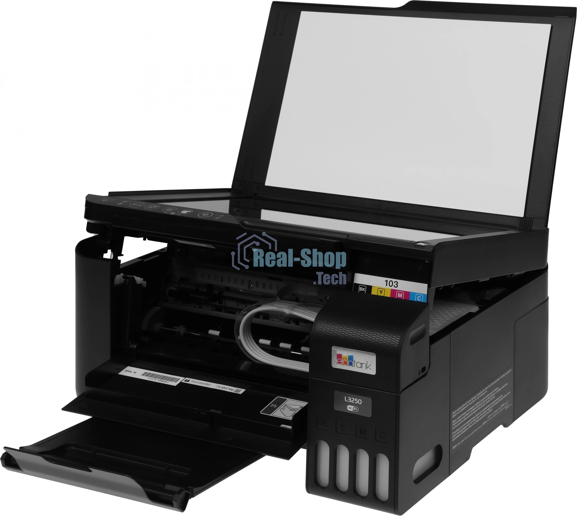 МФУ струйное Epson L3250 (C11CJ67412/C11CJ67418/C11CJ67405/C11CJ67408/C11CJ67503/C11CJ67508/C11CJ67523/C11CJ67525), A4, цветное, печ. до 33 стр/мин. (ч/б) до 15 стр/мин. (цвет), скан. до 11 стр/мин. (ч/б) 28 стр/мин. (цвет), 1440 x 5760 dpi (печать) 1200x2400dpi (скан.), USB, Wi-Fi