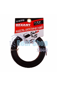 Кабель акустический Rexant 2х1,00 мм², красно-черный, мини-бухта 10 м