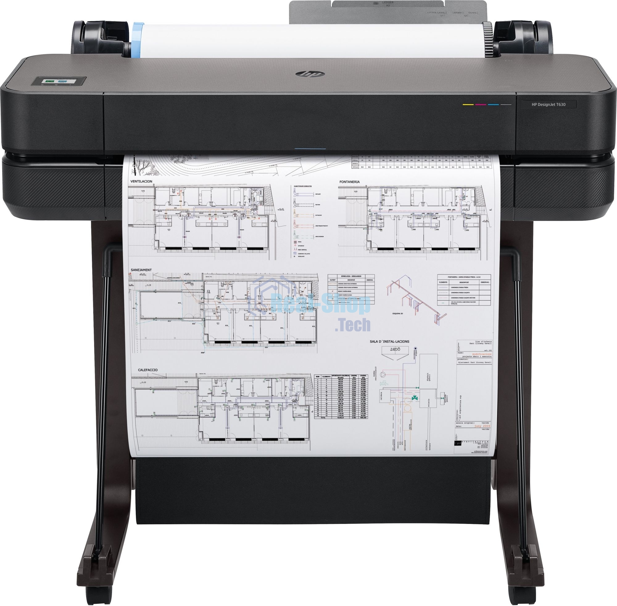 Плоттер струйный HP Designjet T630, A1, цветной, 24