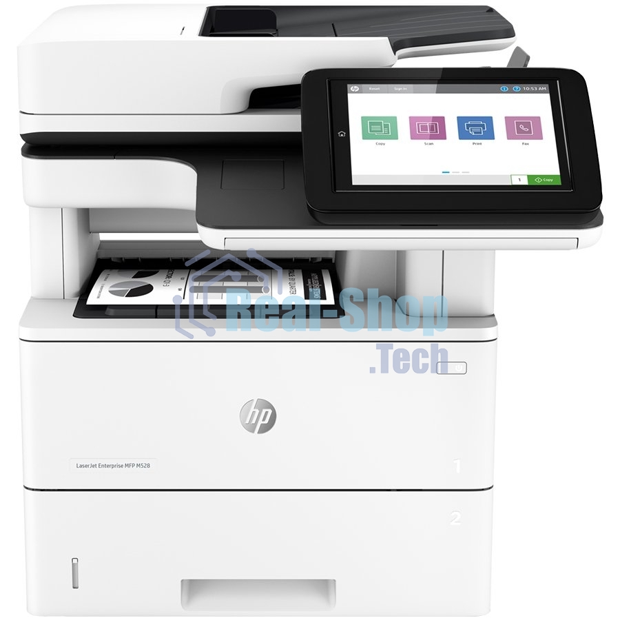 МФУ лазерное HP LaserJet Enterprise M528dn (1PV64A #B19), A4, ч/б, печ. до 43 стр/мин., скан. до 43 стр/мин. (ч/б) 38 стр/мин. (цвет), 1200 x 1200 dpi (печать) 600x600dpi (сканер), USB, RJ-45, Air Print, Mopria