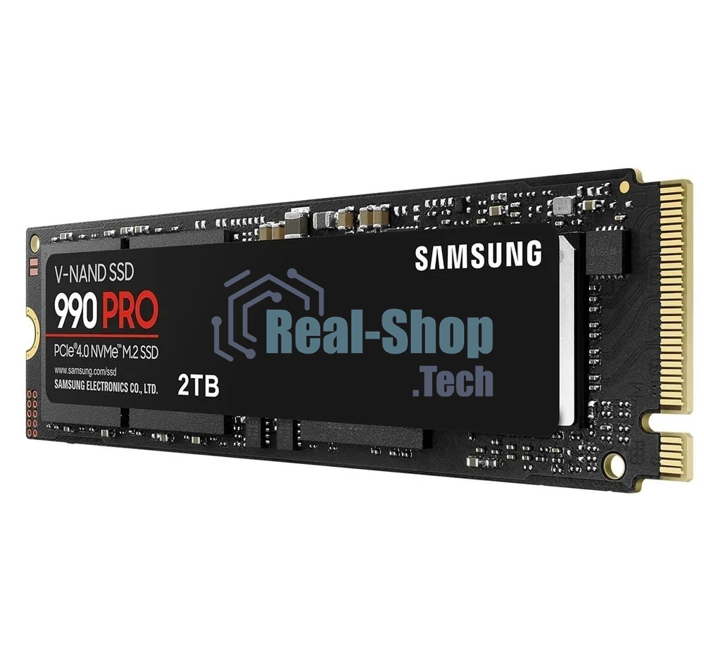 Накопитель SSD Samsung 990 PRO, 2000Gb, PCIe 4.0 x4, M.2 2280, NVMe, R/W 7450/6900, с радиатором