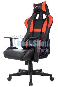 Кресло игровое Zombie Game Penta черный/красный эко.кожа с подголов. крестов. пластик