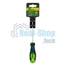 Отвертка Сибртех, PH0 х 100 мм, CrV, двухкомпонентная рукоятка