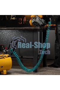 Полиуретановый спиральный шланг профессиональный BASF, 10 м, с быстросъемными соединениями Stels