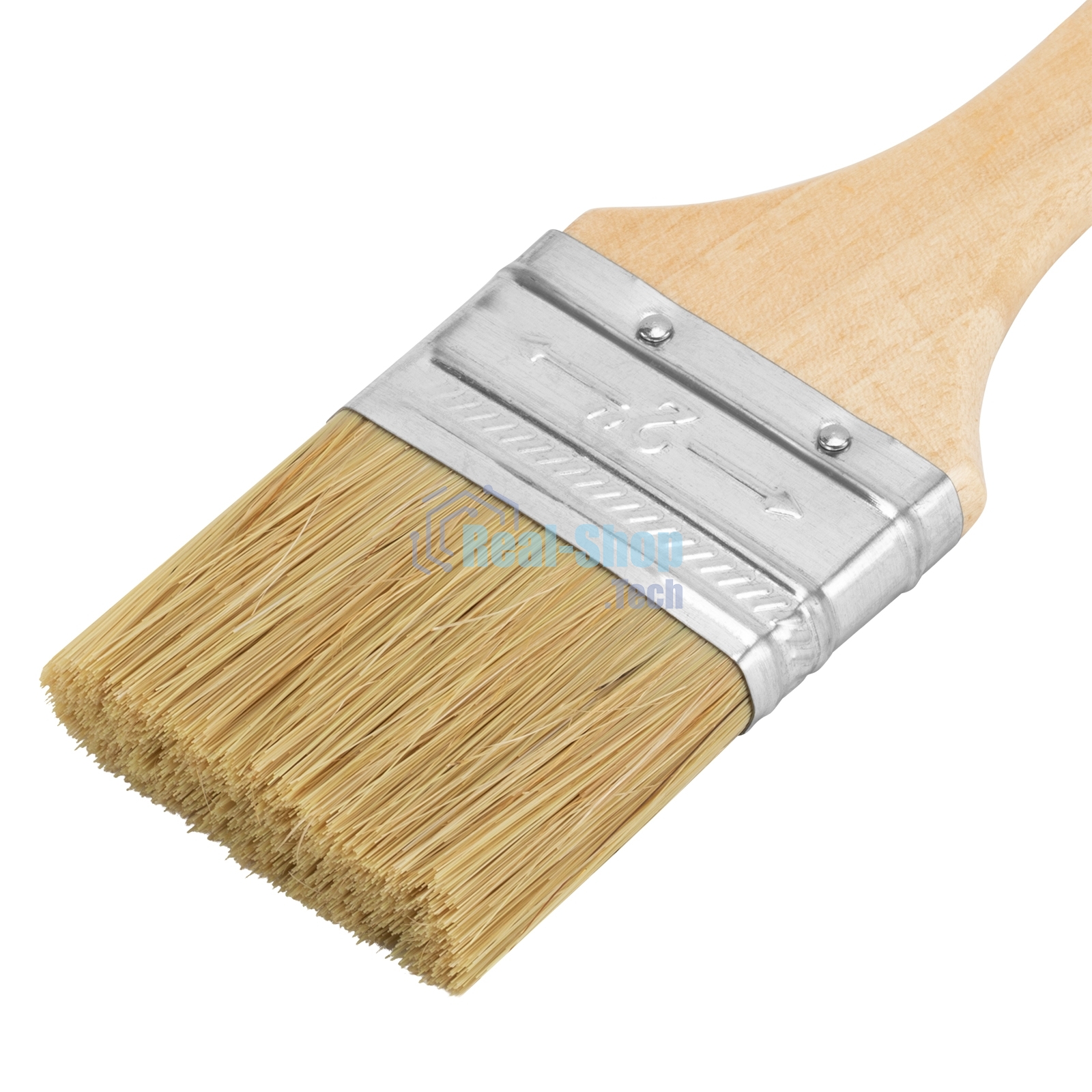 Кисть плоская Sparta 50 мм, натуральная щетина, деревянная ручка, для масляных красок, лаков