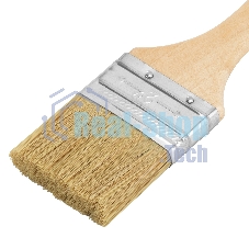 Кисть плоская Sparta 50 мм, натуральная щетина, деревянная ручка, для масляных красок, лаков