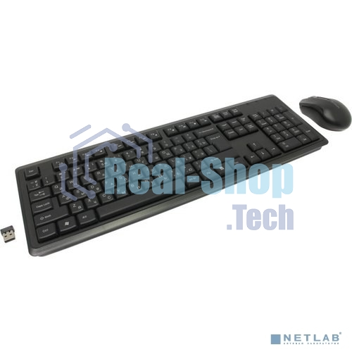 Комплект клавиатура + мышь A4 V-Track 4200N клав:черный мышь:черный USB беспроводная