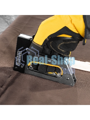 Степлер металлический Denzel скобы в комплекте, 2К рукоятка, тип 53, 6-10 мм