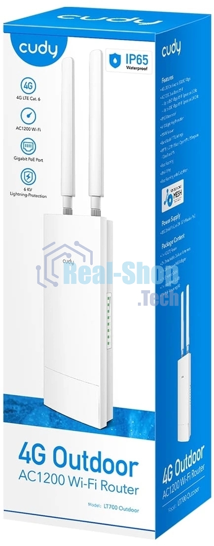 Точка доступа Outdoor 4G LTE Cat 6 AC1200 Wi-Fi Gigabit Router