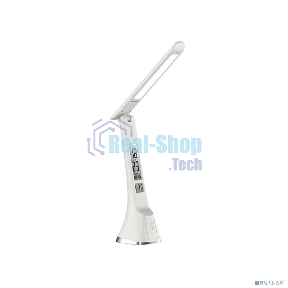 Настольный светильник Ultraflash UF-821 C01 белый (Led, светильник настольный, 7Вт, дисплей,смена цвет.темп, кожа)