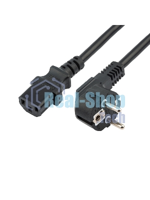 Шнур сетевой Rexant СЕЕ 7/7 (Schuko) – IEC 320 C13 3x1,0мм², длина 0,6м