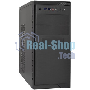 Компьютерный корпус Minitower ExeGate MA-372UX Black, mATX UN350, 120мм 2*USB+2*USB3.0, Audio
