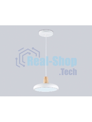 Светильник Ambrella light FL4838 WH/WD белый/дерево 24W 3000-6000K D200*800 (без ПДУ)
