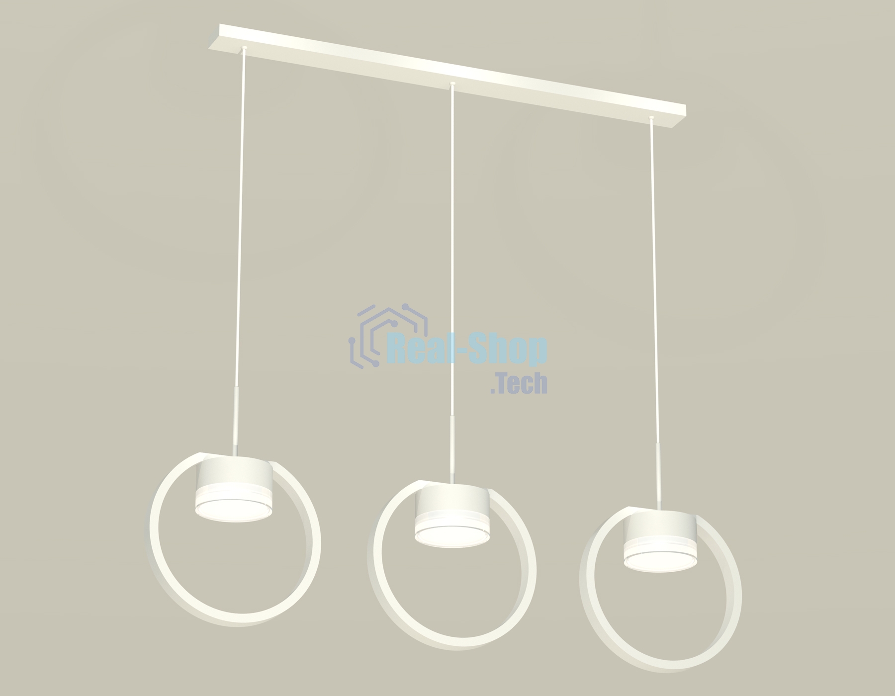 Светильник Ambrella light XB9106156/3 SWH/FR/CL белый песок/белый матовый/прозрачный GX53 (C9106, N8399)