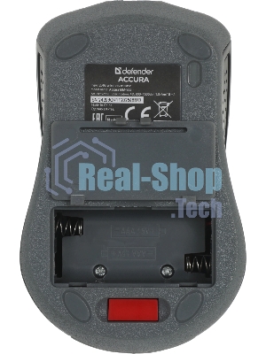 Мышь беспроводная Defender Accura MM-935 серый, 1600 dpi, радиоканал, USB, кнопки - 4