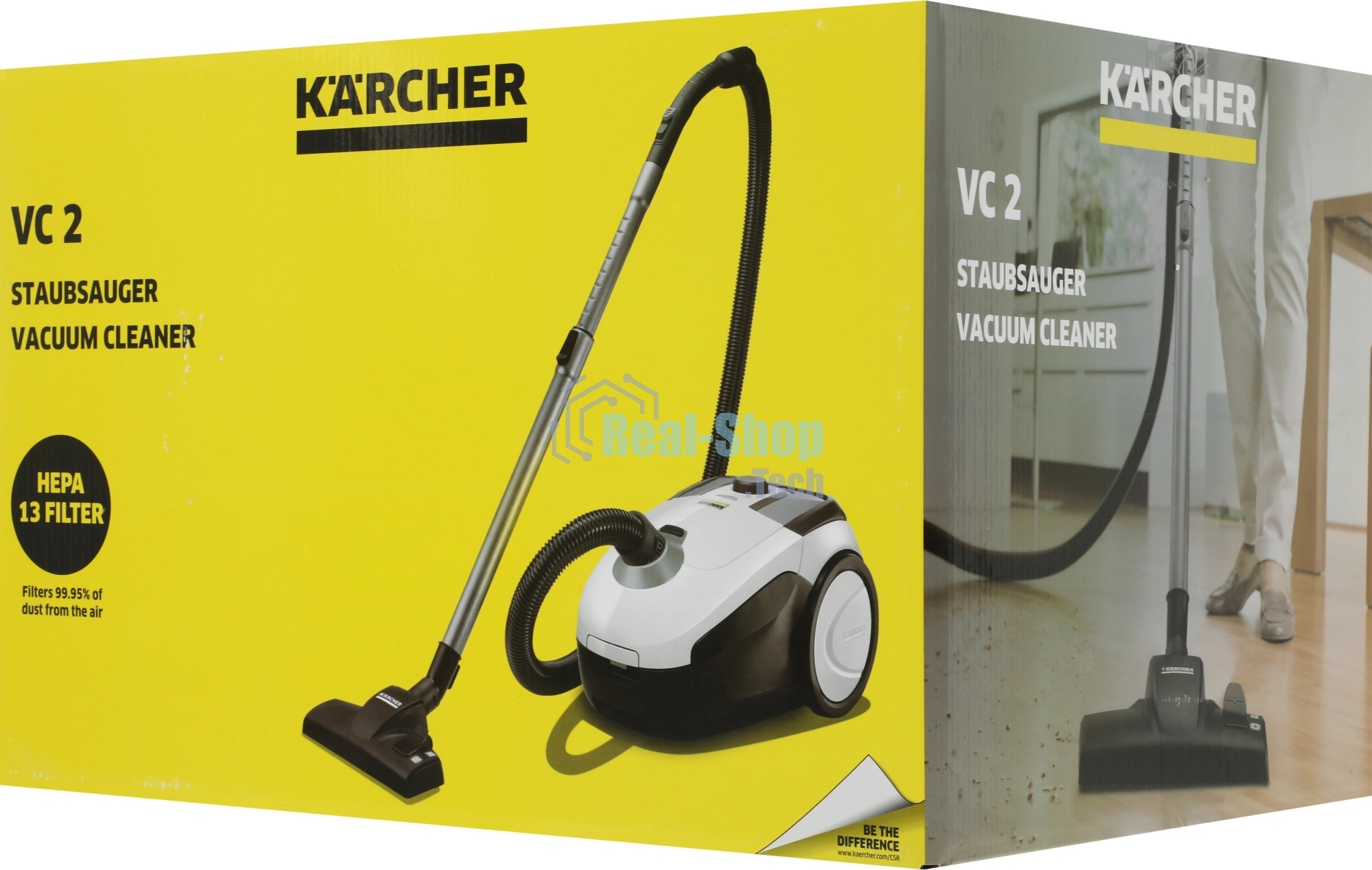 Пылесос Karcher VC 2 белый/черный, 400/700 Вт, уборка сухая, пылесборник мешок 2.8 л