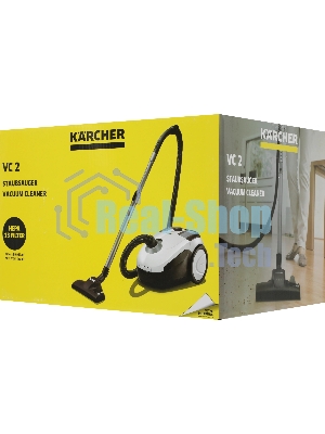 Пылесос Karcher VC 2 белый/черный, 400/700 Вт, уборка сухая, пылесборник мешок 2.8 л