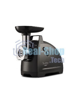 Мясорубка электрическая Moulinex ME684832 черный, 2000 Вт, 3.5 кг/мин, реверс, защита от перегрузки, насадки - 10