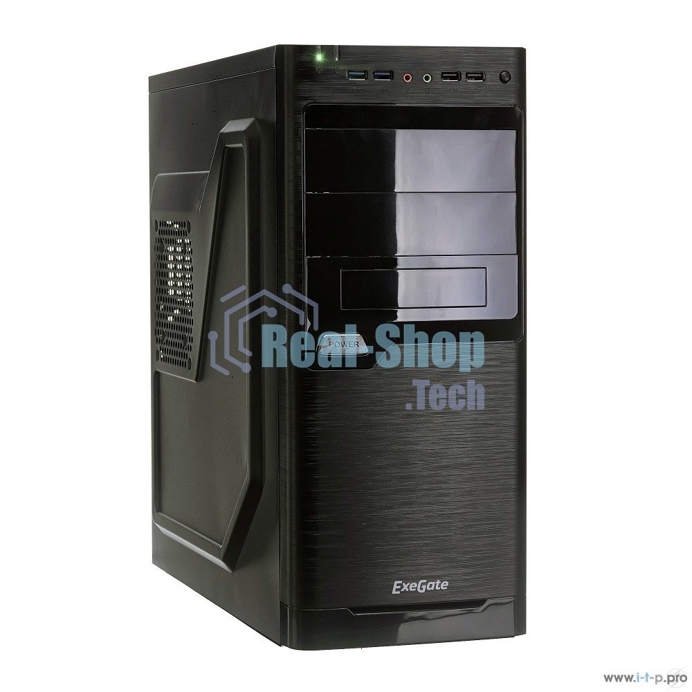 Компьютерный корпус ExeGate EX272730RUSMiditowerXP-330U Black, ATX, (XP600, Black,120мм), 2хUSB+2хUSB 3.0, Audio
