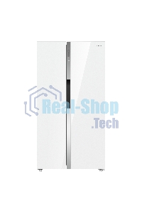 Холодильник Maunfeld MFF177NFW белый глянец двухкамерный 263/170л морозилка сбоку, No Frost, Side by Side