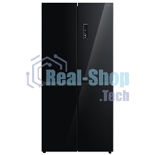 Холодильник Korting KNFM 81787 GN черный трехкамерный 303/153л морозилка сбоку, No Frost, Side by Side