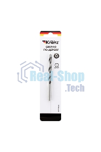 Сверло по дереву Kranz 8х115 мм, цилиндрический хвостовик