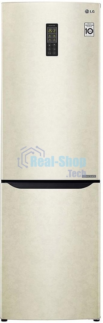Холодильник LG GA-B419SEUL бежевый двухкамерный 223/79л морозилка снизу, No Frost