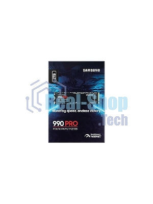 Накопитель SSD Samsung 990 PRO, 2000Gb, PCIe 4.0 x4, M.2 2280, NVMe, R/W 7450/6900, с радиатором