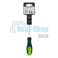 Отвертка Сибртех, PH0 х 100 мм, CrV, двухкомпонентная рукоятка