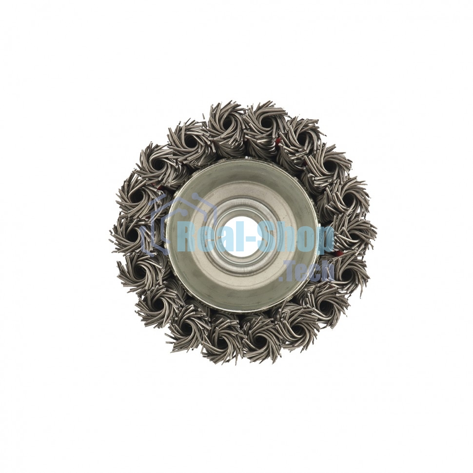 Щетка Matrix для УШМ, 75 мм, М14, Чашка, крученая проволока 0,8 мм