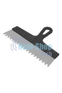 Шпатель Сибртех из нержавеющей стали,300 мм,зуб 8x8 мм,пластмассовая ручка