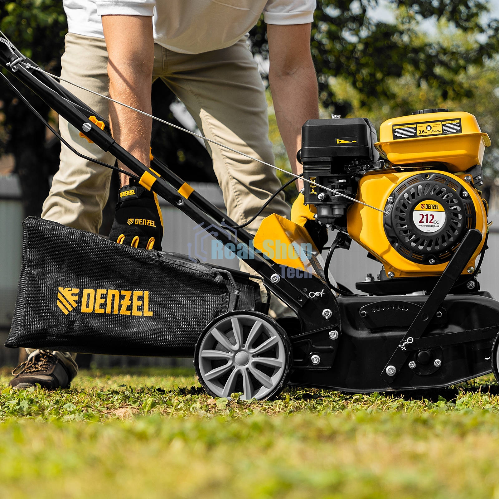 Скарификатор-аэратор бензиновый Denzel SAG-400, 212 см3, -15/+10 мм, 40 см