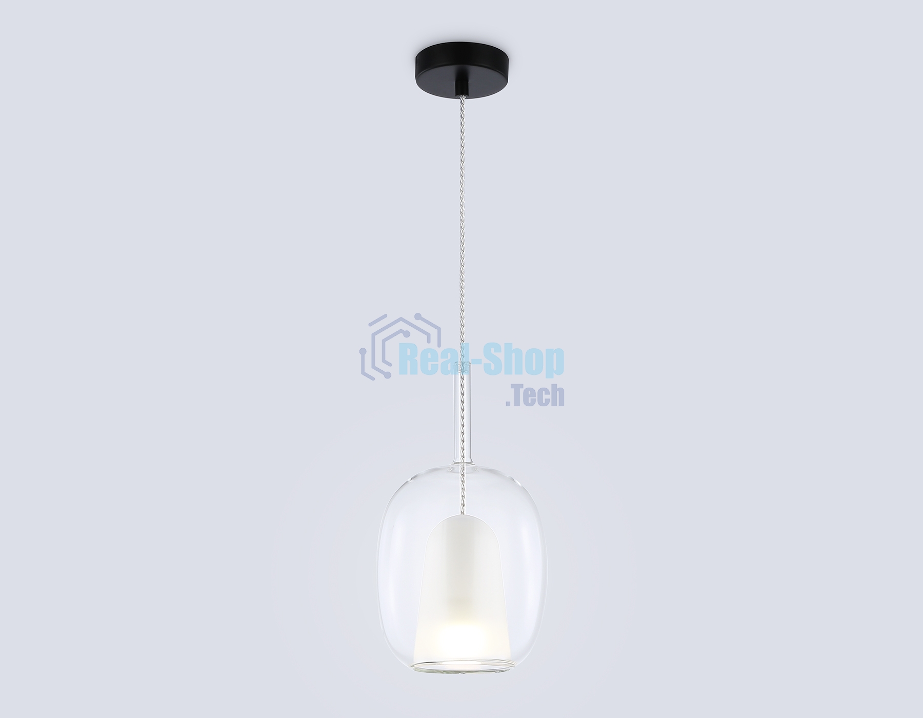 Подвесной светильник Ambrella light LH11121 BK/WH/CL черный/белый/прозрачный E27 max 60W D175*310
