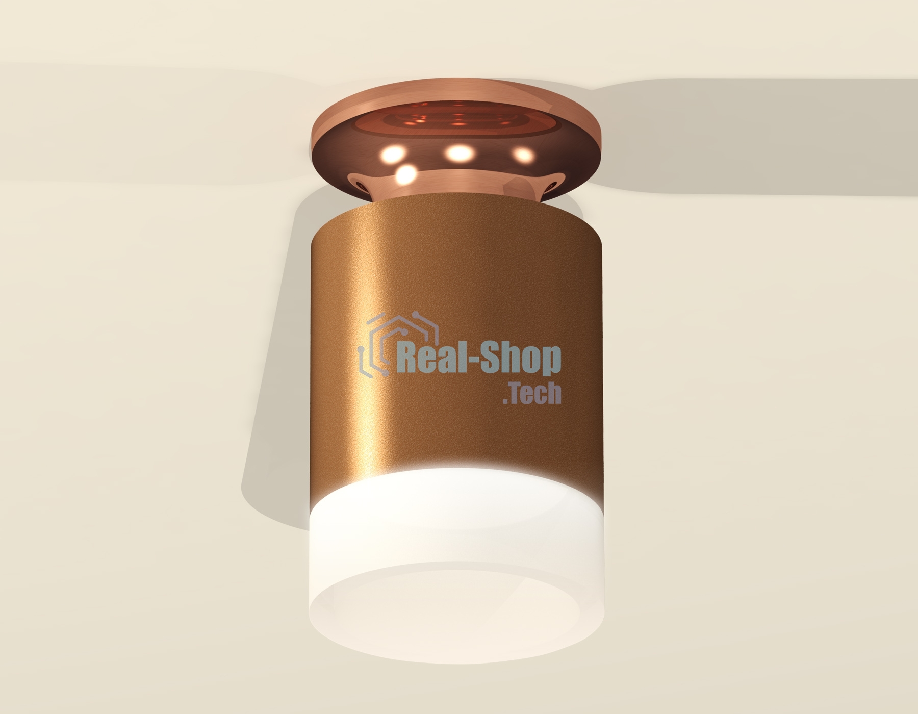 Светильник Ambrella Light XS6304153 SCF/PPG/FR кофе песок/золото розовое полированное/белый матовый MR16 GU5.3