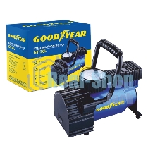 Компрессор GOODYEAR GY000101 GY-30L 30 л/мин Мощность 156 Вт, Производительность 30 л/мин, Максимальное токопотребление 13 А, Максимальное давление - 7 Атм, Длина провода питания: 3 м, Длина воздушного шланга: 1 м. Сумка и набор переходников в комплекте.